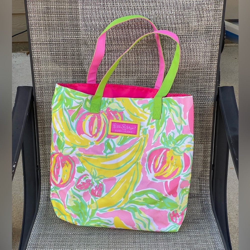 NWOT Lilly Pulitzer For ESTEE LAUDER Shopping Tote Bag 15" x 16" - Picture 5 of 10